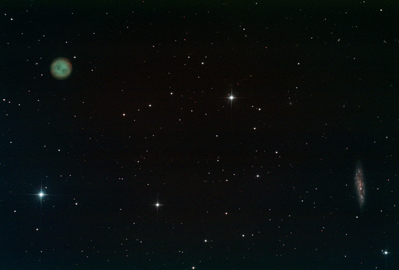 M108 (galaxy) and Owl Nebula (planetary)