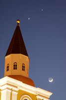 Moon Jupiter Venus over TempleA